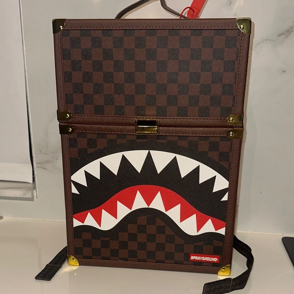 Sprayground Brown Checkered Chataraunga Bag